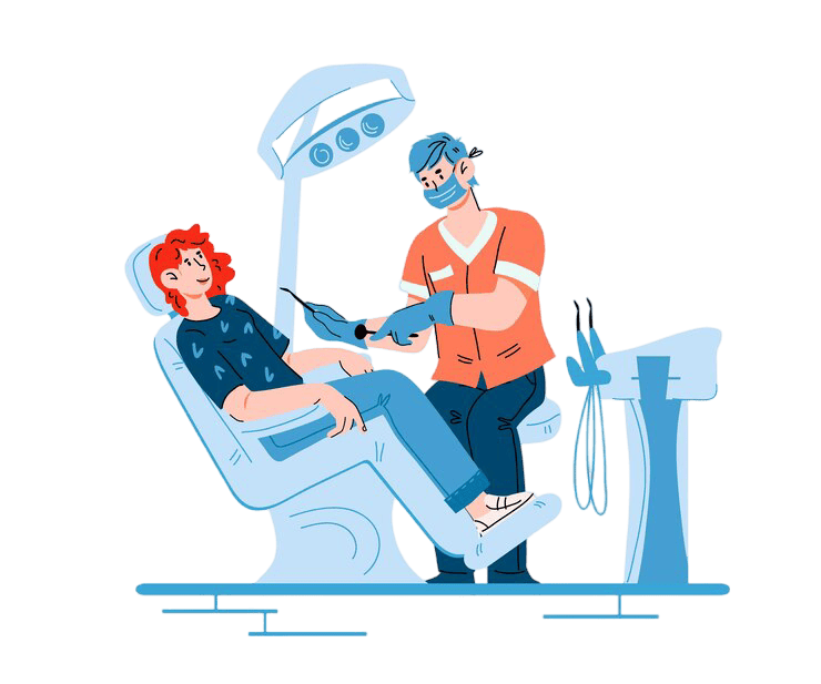 dentist doctor his patient cartoon vector illustration isolated 605858 41